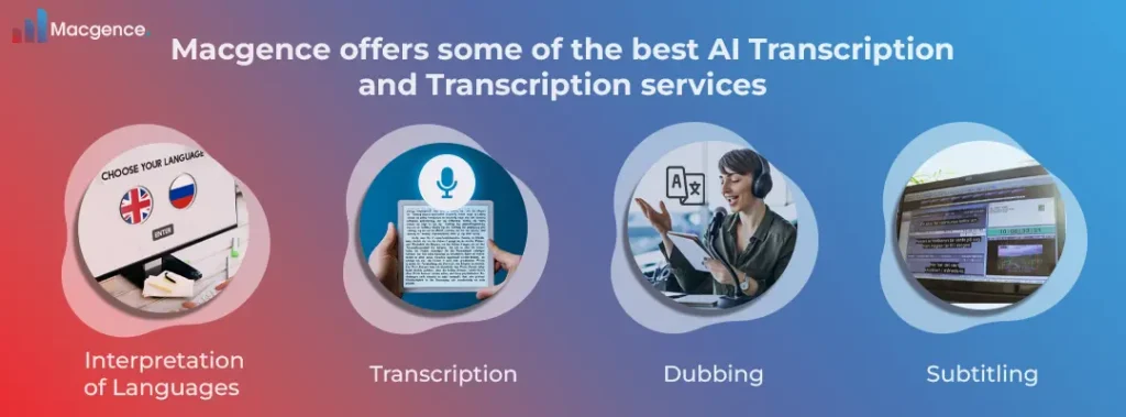 Macgence offers some of the best AI Transcription and Transcription services- Let’s look.